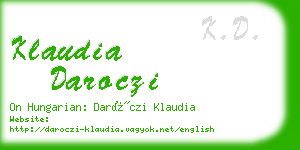 klaudia daroczi business card